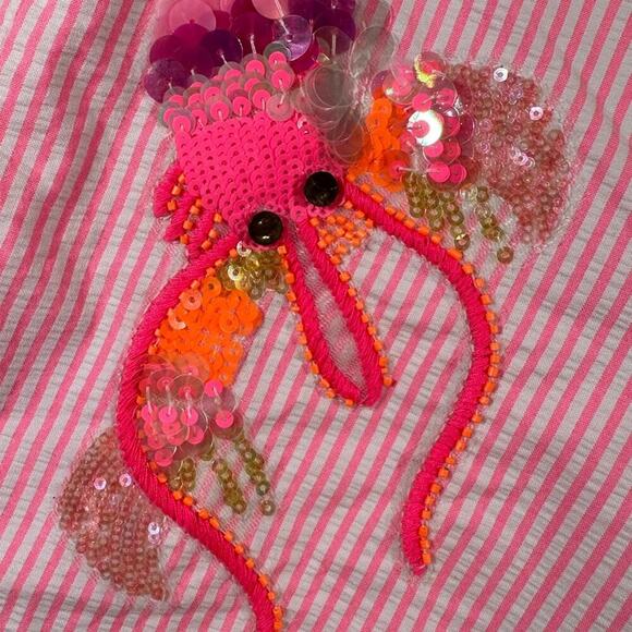 Lilly Pulitzer Seersucker Pink Stripe Sequin Callahan Party Short NWT - Picture 2 of 7